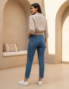 Blusa de Lino para Mujer, Elegante, Ligera, Cómoda, Transpirable, Informal, para Oficina, Viajes, Uso Diario - Product Image 2