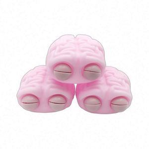 Anti-Stress Anxiety Relief <b>Vinyl</b> Brain Squeeze Toy for Girls & Boys-Creative Pop Eye Prank Novelty Stress Relief - Product Image 6