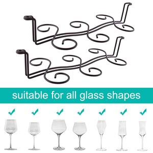 2 Pack <strong>Under</strong> <strong>Cabinet</strong> Stemware <strong>Rack</strong> <strong>Wine</strong> Glass Hanger <strong>Rack</strong> Wire Holder <strong>Storage</strong> for <strong>Cabinet</strong> Kitchen Bar - Product Image 3