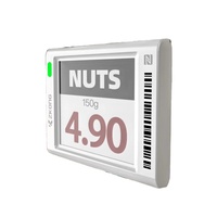 Label Rak Elektronik Plastik ABS 4 Warna Zkong, Label Harga E-paper Supermarket dengan Koneksi BLE, Daya Tahan Baterai 3-5 Tahun