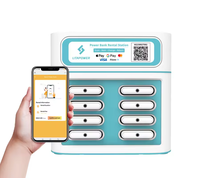 Station de location de batteries externes portables à 8 emplacements, batteries externes partagées mobiles, spécialement conçues pour les restaurants/hôtels/cafés