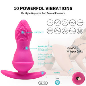 Mainan seks pengendali jarak jauh merangsang <span class=keywords><strong>vagina</strong></span> besar Anal <span class=keywords><strong>Plug</strong></span> butt <span class=keywords><strong>plug</strong></span> tersembunyi portabel vibes untuk wanita - Product Image 2