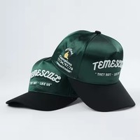 Gorra de Golf de 5 Paneles con Diseño Nuevo y Bordado, Tela Satinada, Hebilla Ajustable, Visera Curva, Gorras con Logotipo Personalizado