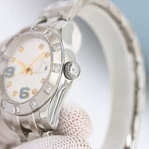 Reloj de lujo con incrustaciones de diamantes para hombre, totalmente automático, diseño impermeable brillante - Product Image 3