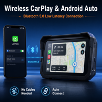 Écran intelligent pour moto Bestsonic 5 pouces sans fil avec CarPlay, Android Auto, prise en charge de Google Assistant et Apple Siri