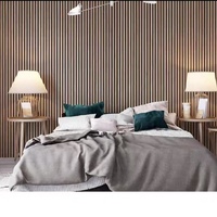 Panneaux acoustiques modernes en lattes de bois NRC 1.0, ignifuges, pour la maison, cloison insonorisante de luxe en MDF à rainures