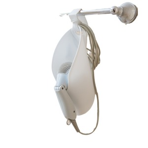 Yimijia Hair Dryer Holder White Hook Type Punch Free Bathroom Storage Rack - Product Image 2