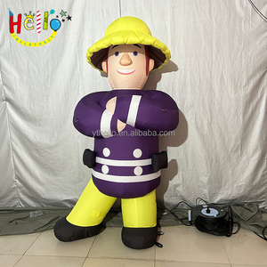 Pompier géant gonflable personnalisé, personnages de dessins animés géants gonflables pour pompier, pour la promotion et la propagande - Product Image 1