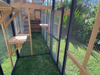 Grande cage à chat en bois multifonctionnelle Cage à chat en bois d'extérieur Maison pour chat