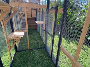 Großer Mehrzweck-Holzkatzenkäfig <span class=keywords><strong>Outdoor</strong></span>-Holzkatzenauslaufhaus - Product Image 2