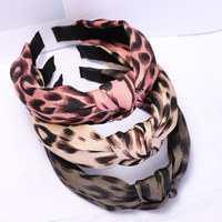 Bandeau élastique en tissu imprimé léopard pour femmes, gros, style coréen, accessoires pour cheveux, paquet complet, vente en gros, collection 2020