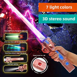 Nouveauté allumer clignotant jouets en plastique LED <span class=keywords><strong>sabre</strong></span> <span class=keywords><strong>laser</strong></span> épée Double lumière <span class=keywords><strong>sabre</strong></span> épée <span class=keywords><strong>Laser</strong></span> épée jouets pour enfants jouets faveur de fête - Product Image 1