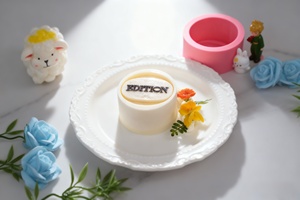 Moule en silicone cylindrique pour entremets avec insert lettre « ÉDITION », qualité alimentaire pour mousse, gâteau, <span class=keywords><strong>petit</strong></span> gâteau - Product Image 2