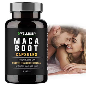 WELLBODY Private Label Kräuter ergänzung Maca Wurzel kapseln für Frauen Mann beste Energie Boost mit <span class=keywords><strong>Tribulus</strong></span> <span class=keywords><strong>Terrestris</strong></span> Kapsel - Product Image 1