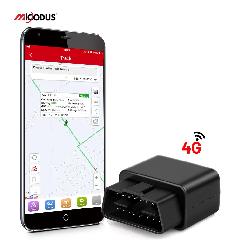 Micodus mv33g Cắm và chơi phát hiện ACC mini xe định vị xe GPS Thiết bị theo dõi Google bản đồ OBD cổng 4G OBD2 GPS Tracker