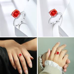 Bague de fiançailles et de mariage minimaliste et élégante en diamant pour femmes, Anillo De Plata 925 en argent sterling, anneaux de doigt en diamant CZ - Product Image 4