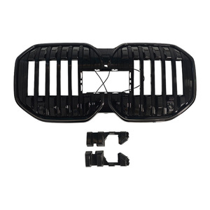 Bmw Car Grille Led Light Glossy Black Single Line Front <b>Bumper</b> Replacement With <b>Clips</b> For 2023 2025 G70 7 Series - Product Image 3