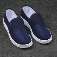 Zapatos de Seguridad Antiestáticos de Lona con Suela de PVC/PU, Cuatro Orificios, Antipolvo, para Cuarto Limpio ESD, Colores Personalizados