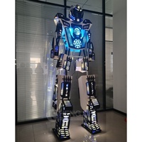 Костюм робота Shengchi на ходулях из ЭВА с LED-экраном, программируемый, с батареей, для взрослых, для выступлений и мероприятий