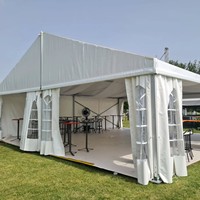 ONE HOTEL Tente de réception moderne en aluminium avec couverture en PVC blanc imperméable, grande tente d'extérieur pour mariage, fête d'entreprise et événements
