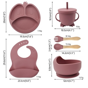 Wholesale Baby Feeding <b>Dinnerware</b> <b>Set</b> <b>6</b> Pieces Suction Base Heat Resistant <b>for</b> 2 People - Product Image 6