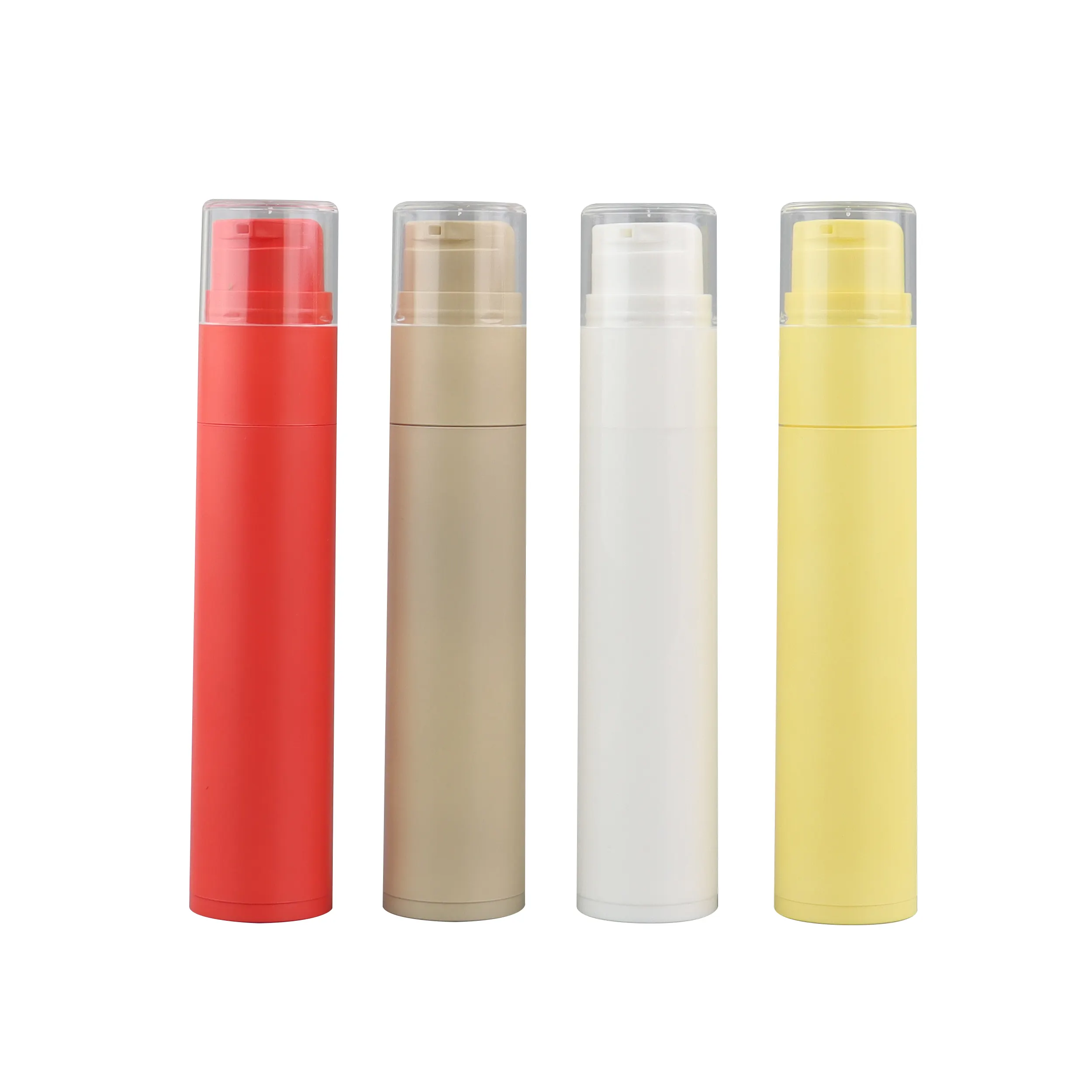 Renkli PP plastik kozmetik havasız pompa diş macunu cilt bakım kremi cilt bakımı ambalajı için tüp şişesi 60ml