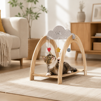 Hamac en bois pour chat, lit suspendu en bois naturel, meuble de repos surélevé pour chat, nid de sommeil intérieur pour chats