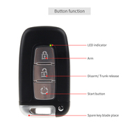 Sistem Alarm Mobil EASYGUARD PKE Start Stop Keyless Entry, Sistem Pengunci Sentral Jarak Jauh Otomatis, Sistem Push Start, Alarm Getaran