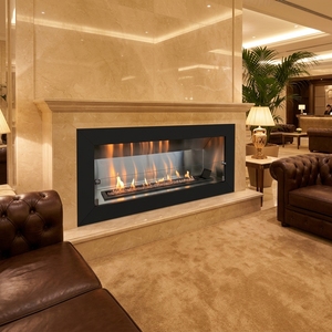 Modern Indoor Ventless Gas <strong>Fireplace</strong> Half Glass <strong>Wall</strong> Mounted with Remote Control Vent Free Gas <strong>Fireplace</strong> - Product Image 1