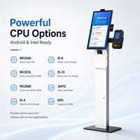 Kiosco de Pago Digital de Autoservicio de 21.5 Pulgadas, Terminal Android, Caja Registradora de Autoservicio, Máquina de Kiosco con Pantalla Táctil Todo en Uno