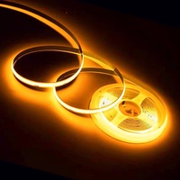 Bande LED COB Super Lumineuse 10m Ultra-Fine Auto-Adhésive DC 12V avec Télécommande pour Décoration Intérieure TV Sans Pression
