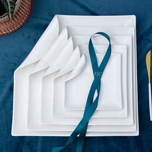 Custom Eco Friendly Material Unique Roll Edge Handmade Fine Royal Porcelain Tableware Restaurant <strong>Tapas</strong> <strong>Plate</strong> Serving Dish - Product Image 1