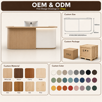 Offre Spéciale – Bureau de Réception Moderne et Minimaliste en Bois Écologique, Idéal pour Hôpitaux, Bureaux, Bars et Salons de Beauté