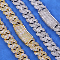 Bracelet chaîne cubaine épaisse en laiton Fulsun, entièrement pavé de zircons, fermoir à verrouillage, bijoux de luxe hip-hop pour hommes