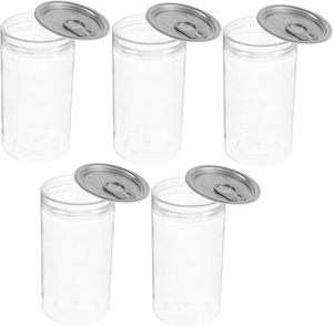 280/380/460/500/650/750ml Screw Top Transparent <b>Plastic</b> BPA Free Food Grade Pet Cans Cake Sugar Candy Cookie Storage Easy Open - Product Image 6