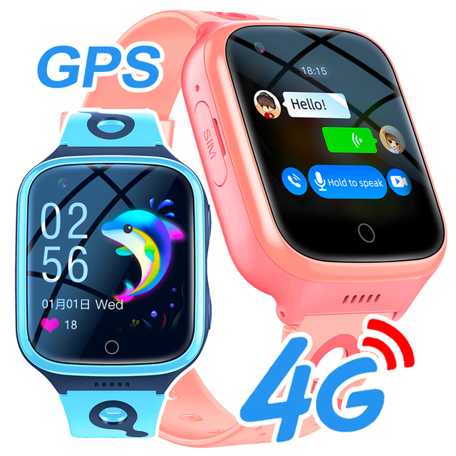 K9 4G Kids Smart Watch GPS WIFI Video Call SOS Child Tracker Location Sim Card Camera Waterproof Phone Watch Gifts Present