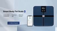Báscula Inteligente Bluetooth para Grasa Corporal, 180 kg, Pantalla TFT, Vidrio ITO, Báscula Digital, Composición Corporal, IMC, Monitor de Salud, Seguimiento Rápido