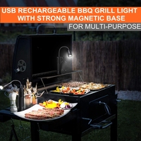 Lampe LED flexible à col de cygne pour barbecue en extérieur, lampe LED magnétique pour outils de travail, tour à bois, barbecue, machine à coudre