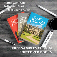 Échantillons Gratuits, Conception Personnalisée, Impression Offset Couverture Souple, Services d'Encollage Parfait pour Livres, Formats A3 A4, Laminage Film, Services de Cartonnerie
