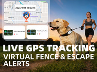 Dispositif GPS ultime pour animaux de compagnie, suivi 24h/24 et 7j/7, géolocalisation, moniteur d'activité et de santé, lumière LED, son, étanche, plastique, 4G, longue autonomie de la batterie