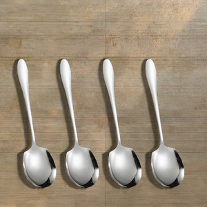 Buffet Serving Spoons <b>Stainless</b> <b>Steel</b> Cooking Serving <b>Utensil</b> Silver Slotted Spoons Set for <b>Kitchen</b> Dining Table - Product Image 2