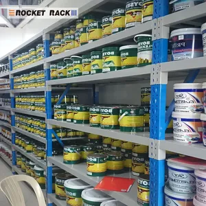 Fabrieks prijs 4-laags metalen magazijnopslagrekken en schappen 200kg 300kg 500kg stapelbare rekken & schappen - Product Image 5