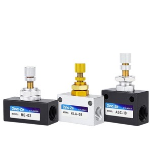 Válvula de Estrangulación Neumática Cinc-Ze Re-02 Asc-10 G1 de 4 Vías con Control de Flujo Ajustable para Uso Industrial - Product Image 2