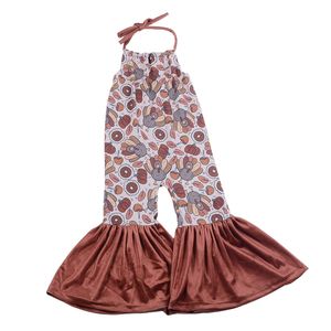 Mono de moda AC-5 para niñas, con tirantes, de una pieza, con estampado de terciopelo cálido, talla grande. - Product Image 6