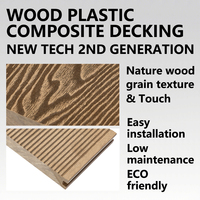 Dek Lantai WPC Co-extrusion 25mm Motif Kayu Anti-selip untuk Kolam Renang