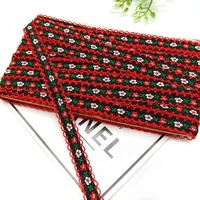 Sangle Jacquard brodé de style ethnique personnalisée à double bord d'oreille par l'usine