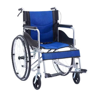 Il produttore fornisce direttamente la sedia a rotelle in acciaio pieghevole manuale con cuscino in tessuto Oxford per uso anziano negli ospedali - Product Image 3