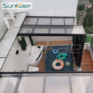 Boîtier de toit en polycarbonate résistant au vent fort bon <span class=keywords><strong>prix</strong></span> couvertures de patio extérieur couverture de balcon toit de maisons en verre moderne - Product Image 5