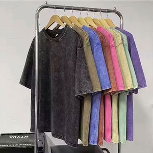 Custom Logo Vintage Acid Washed T <b>Shirt</b> Men Distressed Heavyweight Cotton Blank Oversized Tshirt High Quality 100% Cotton - Product Image 1