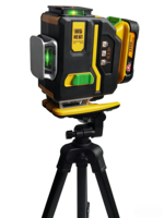 Niveau laser industriel professionnel DEGLASERS 12 lignes, kit batterie lithium 12V, faisceau vert super lumineux 40mW, auto-nivelant à pendule 2mm